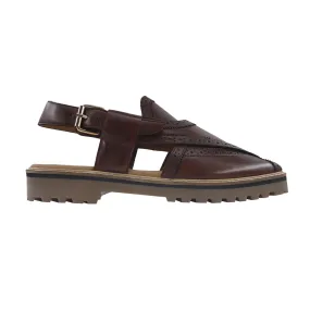 Clifton - Men's Reddish Brown Calf Leather Sandal