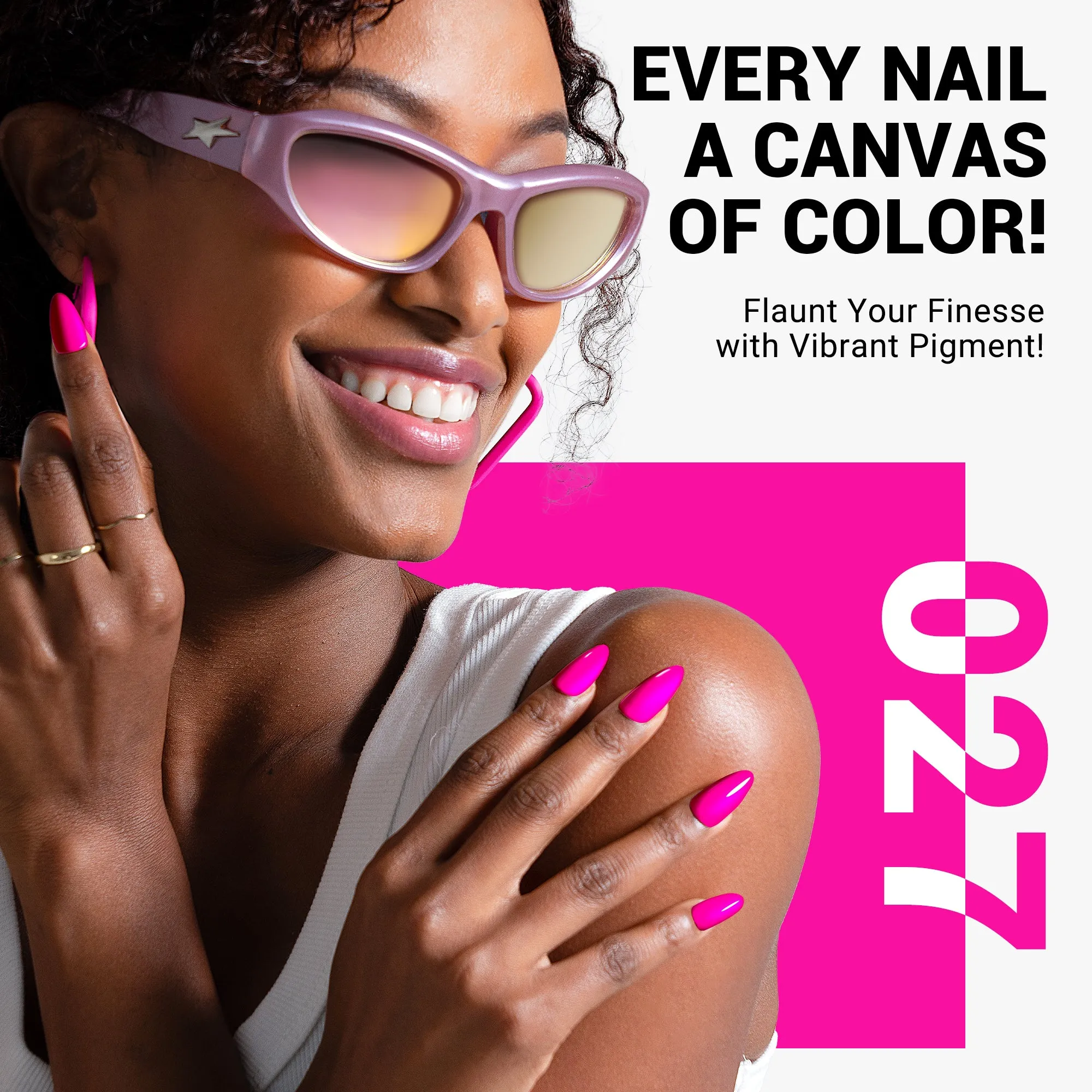 027 Neon Pink - Gel Nail Polish(15ml)