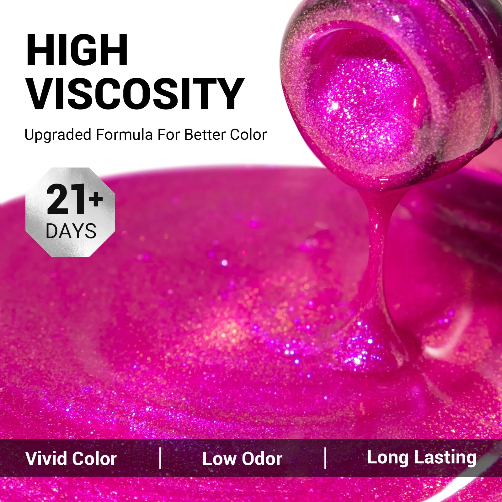 1073 Pink Neon Bliss - Thick Gel Nail Polish(15ml)