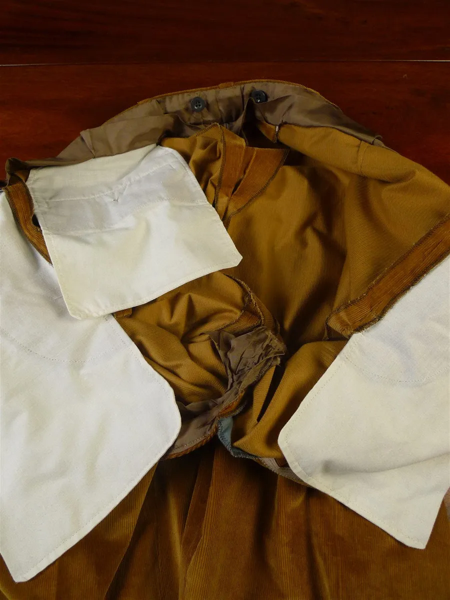 140824/010 immaculate kent haste lachter savile row bespoke tan brown corduroy trouser 41