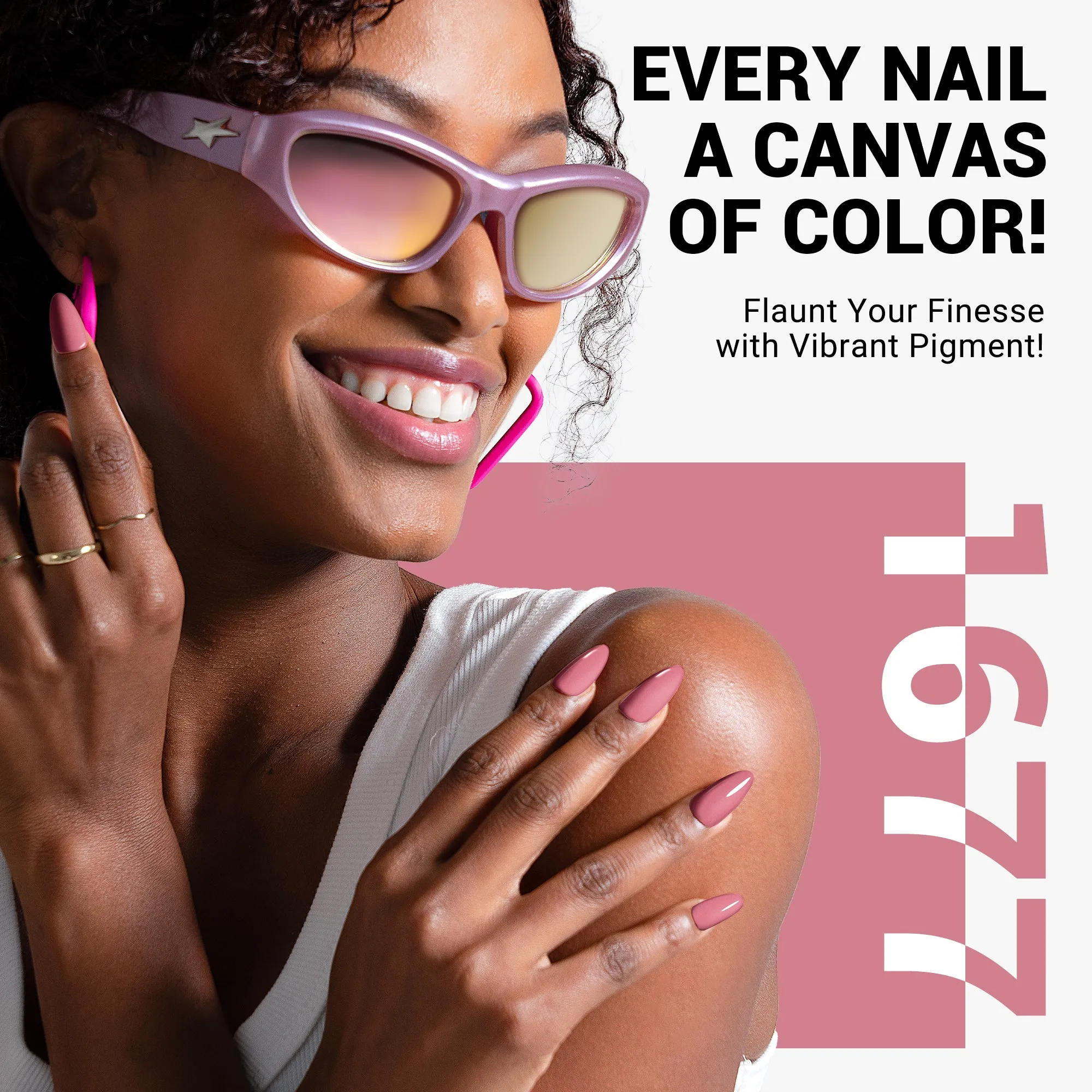 1677 Yoga Pink - Thick Gel Nail Polish(15ml)