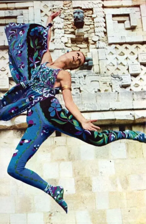 1960s Pucci Cerulean Blue Leggings