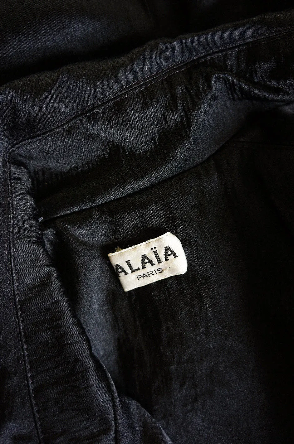 1980s Alaia Over-Size Black Trench Coat