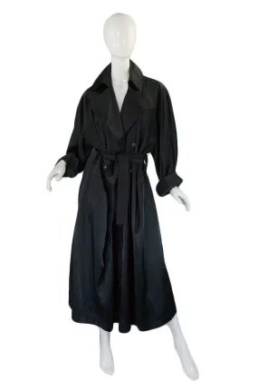 1980s Alaia Over-Size Black Trench Coat