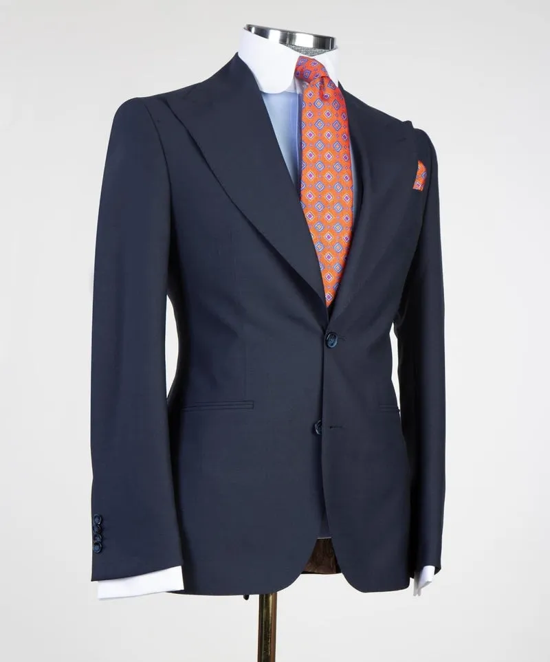 3 Piece Dark Blue Business Suit