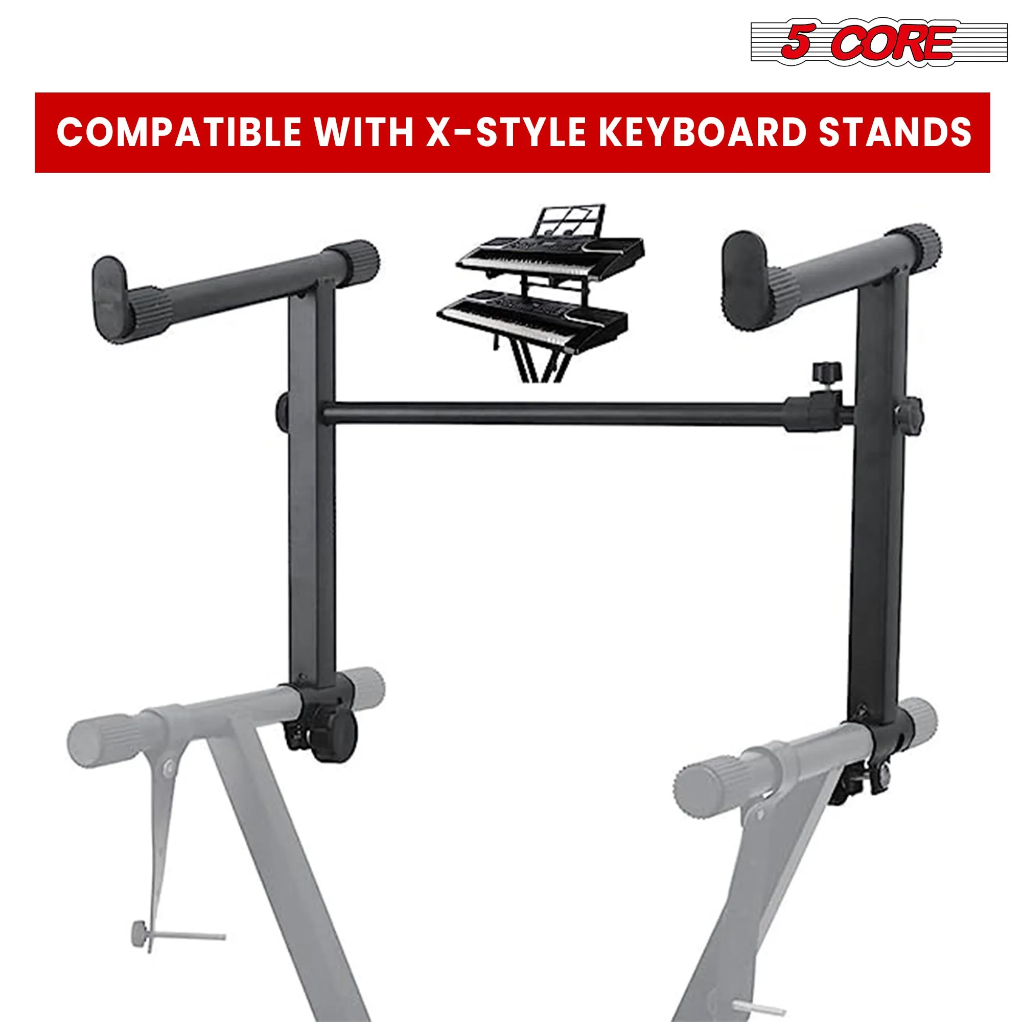 5 Core 2 tier Keyboard Stand Extension Adapter Adjustable  2nd Tier