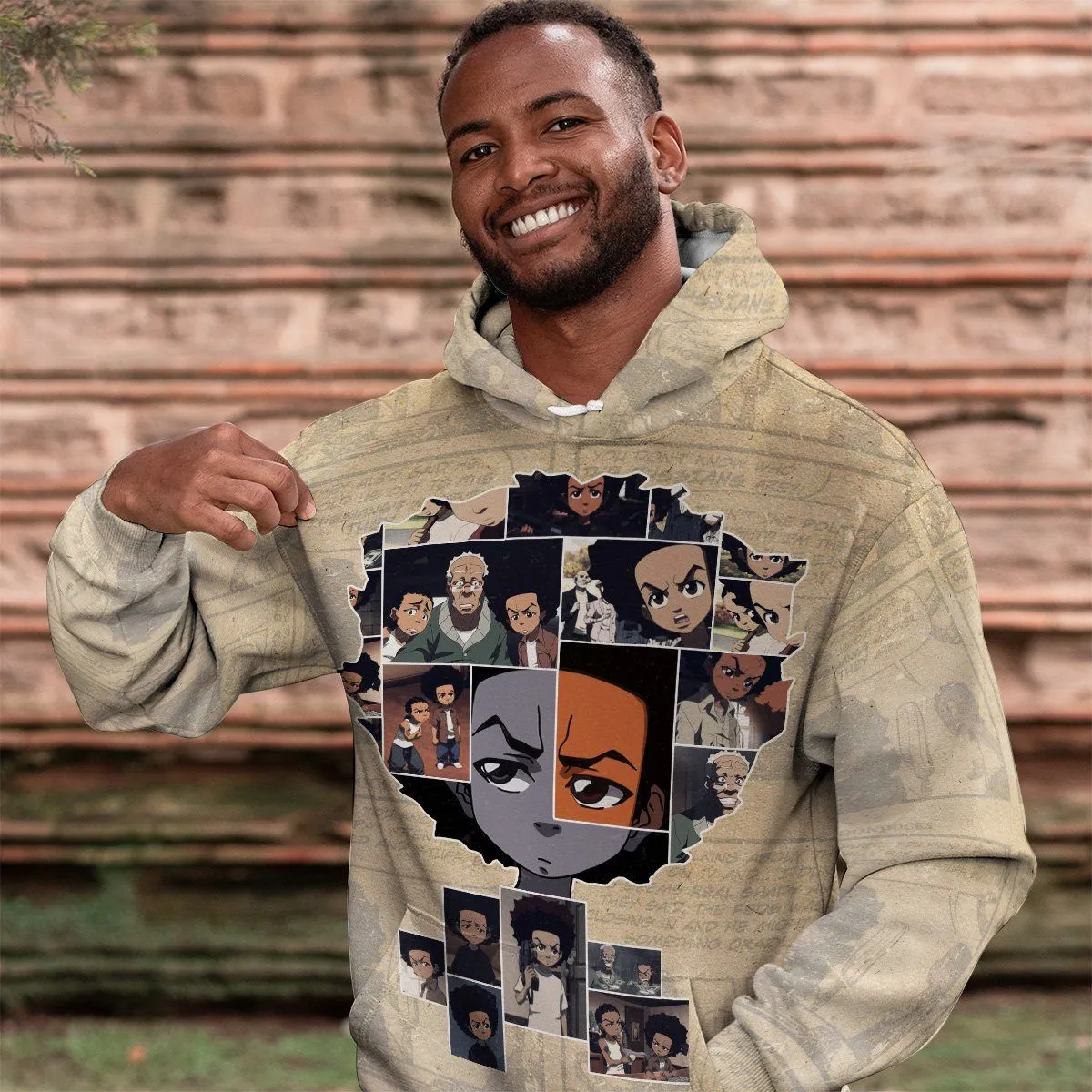 90s Huey Freeman All-over Hoodie