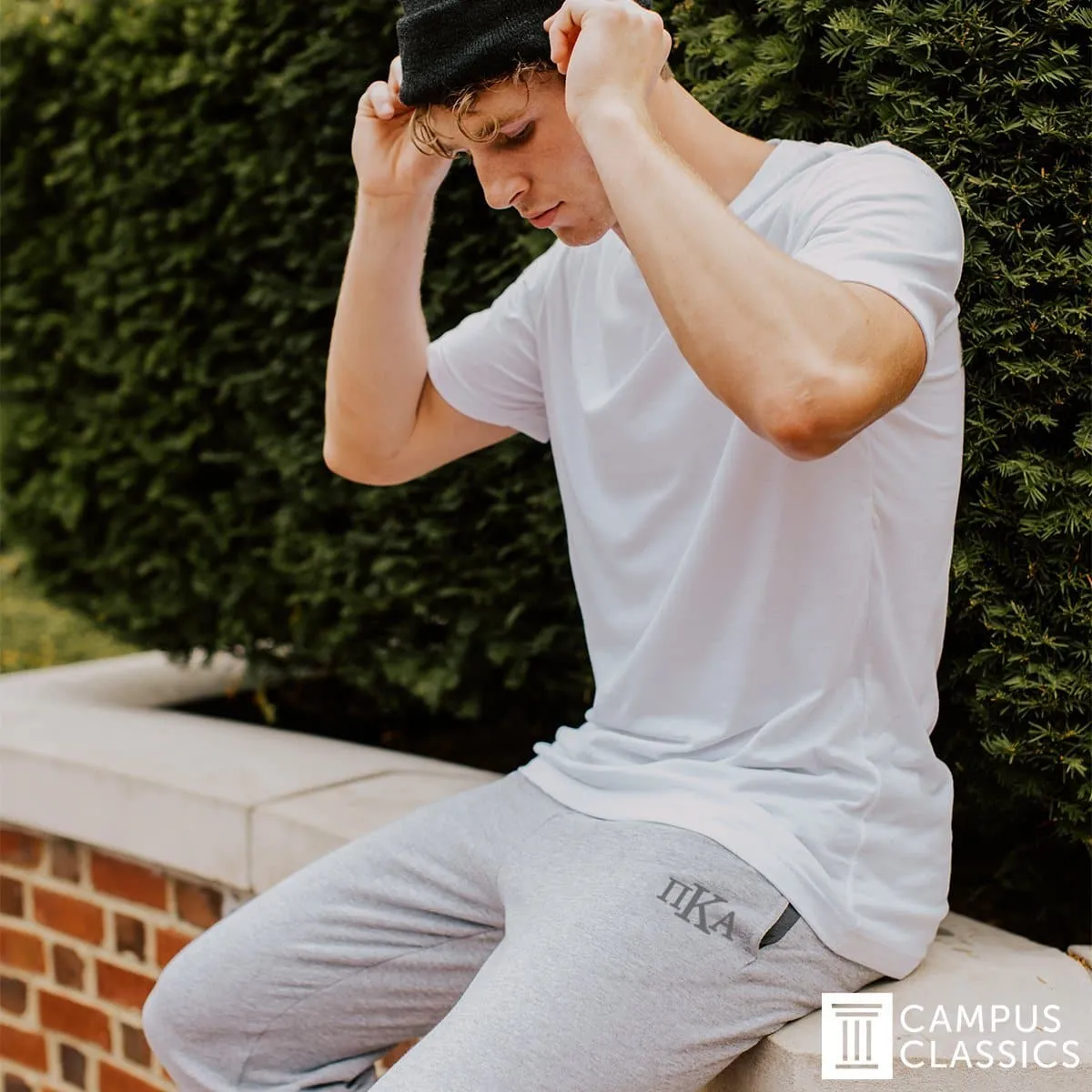 AGR Heather Grey Contrast Joggers