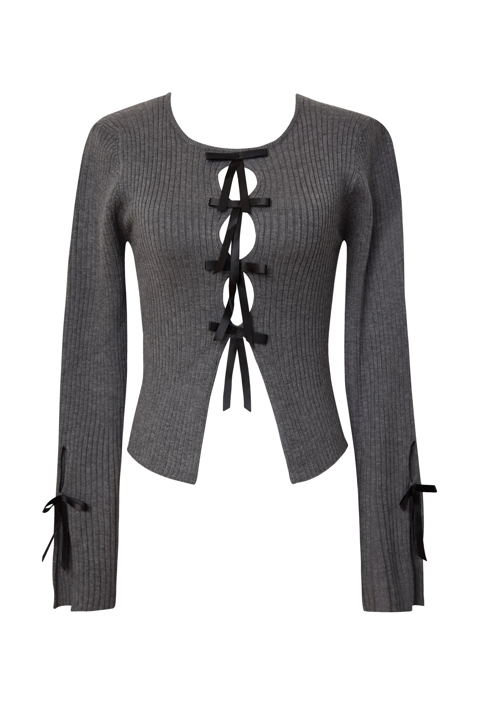 Aisling Grey Ribbon Sweater