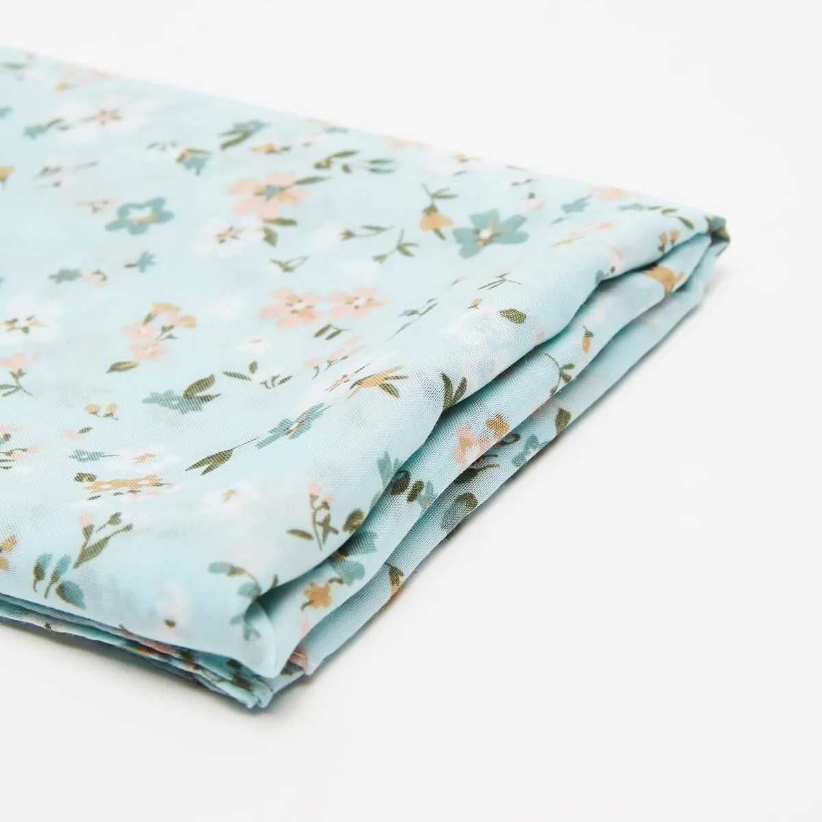 All-Over Floral Print Scarf - Green