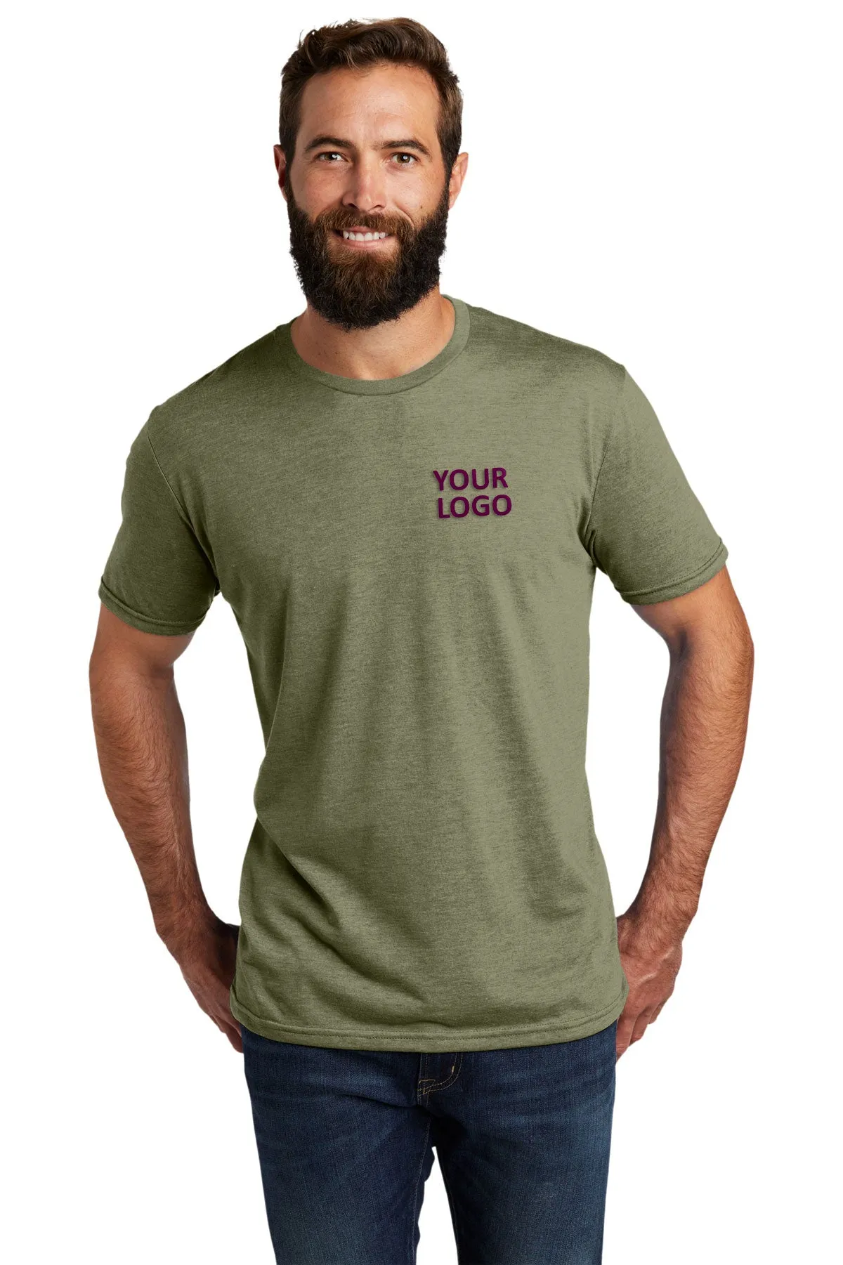 Allmade Unisex Tri-Blend Customized Tee, Olive You Green