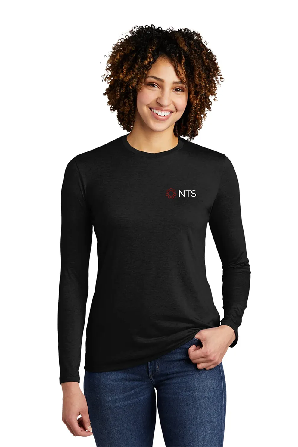 Allmade Women's Tri-Blend Long Sleeve Tee, Space Black [NexTech Solutions LLC]