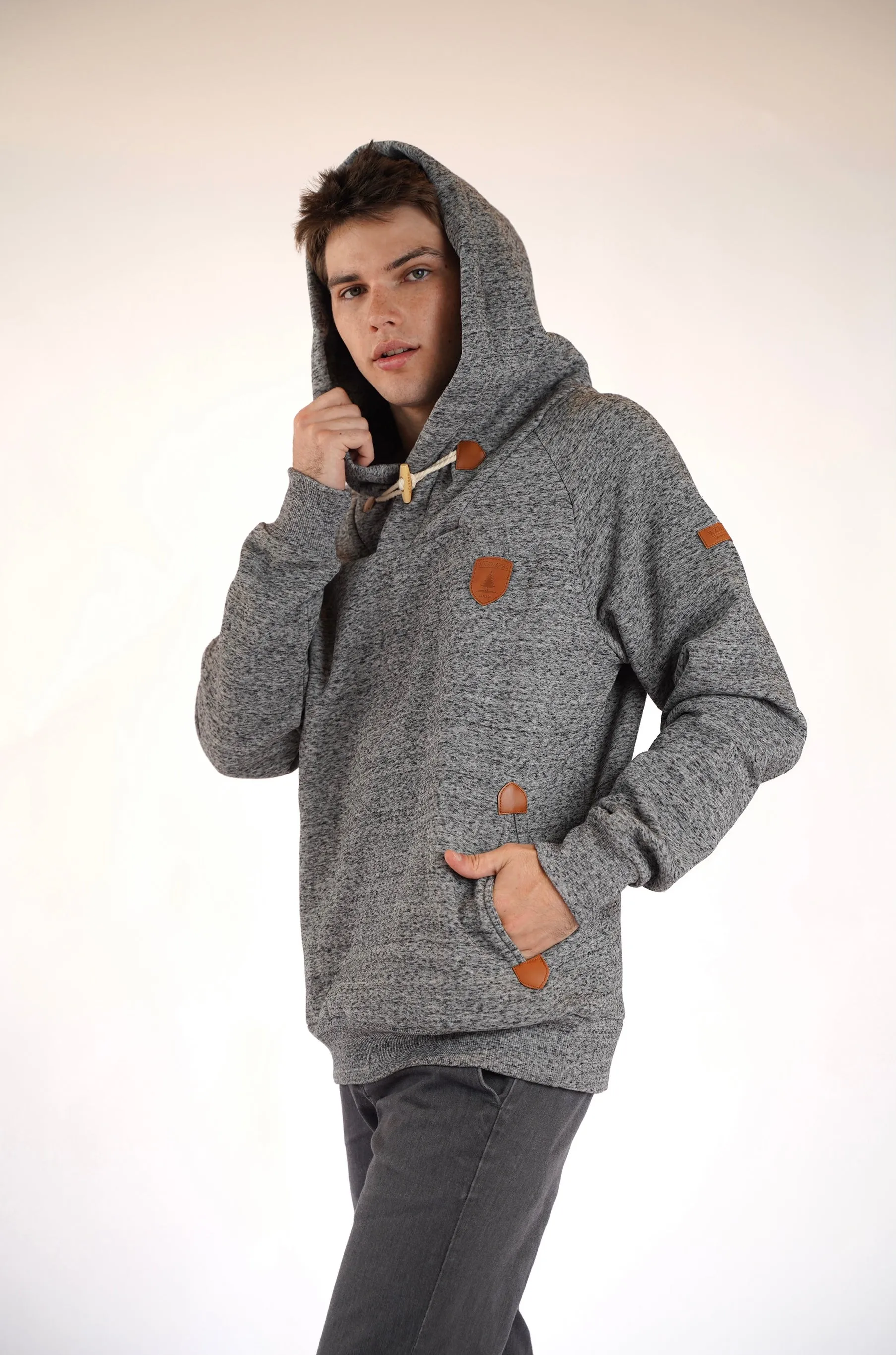 Aron Grey Space Dye Hoodie