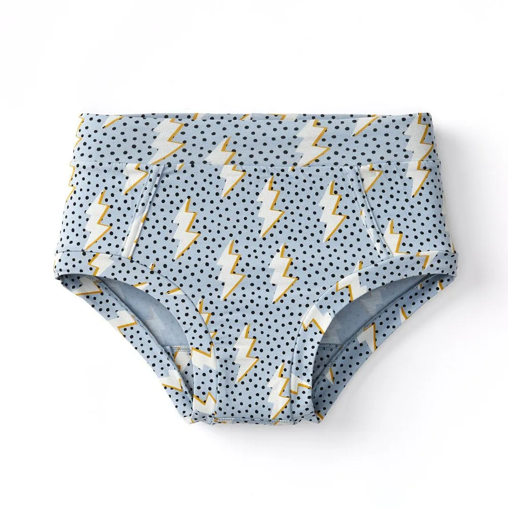 Bamboo & Organic Cotton Womens Underwear Brief - Bolts of Lightning