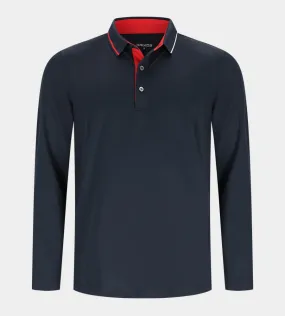 BAND LONG SLEEVE POLO - NAVY