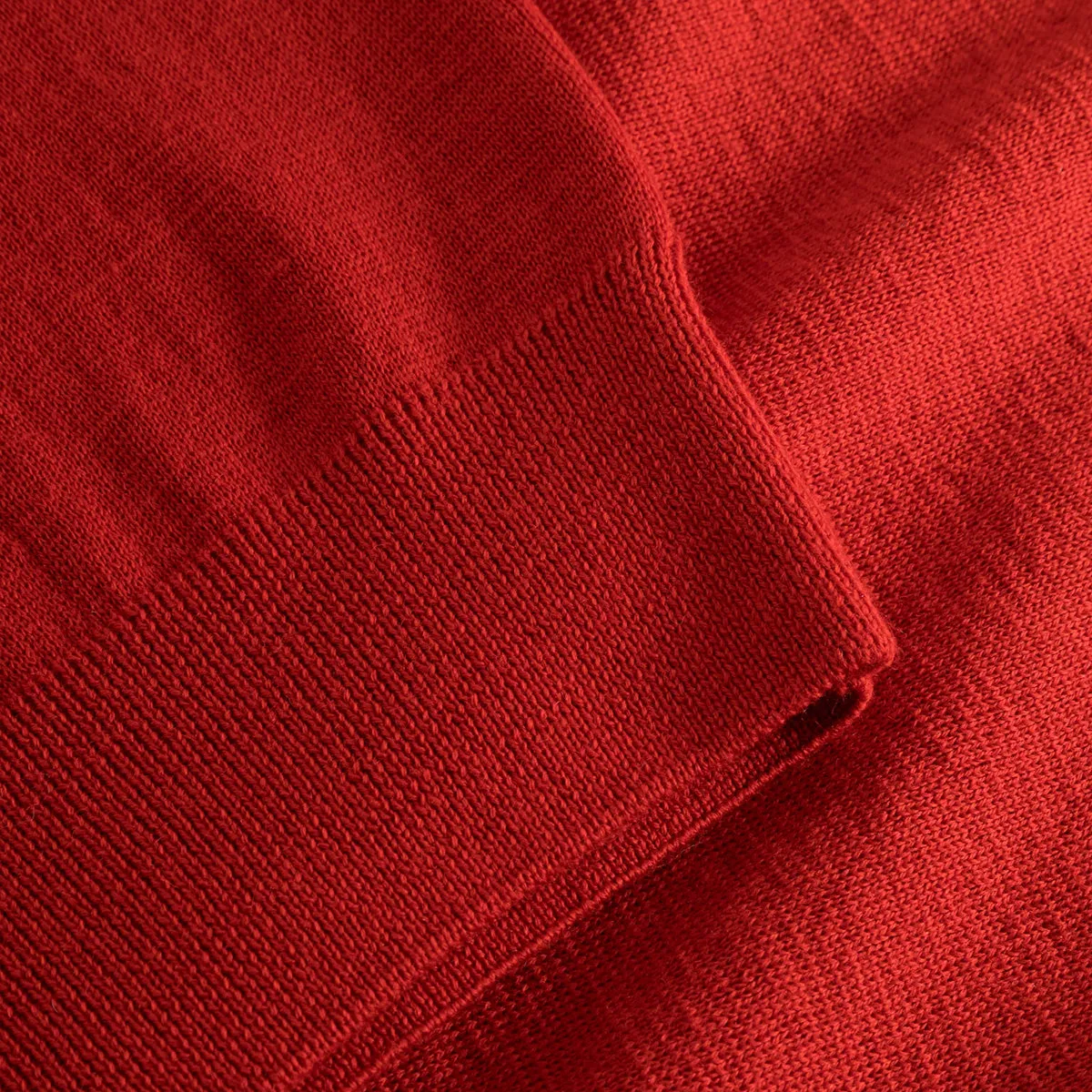 Base Merino Knit L/S Polo - Red