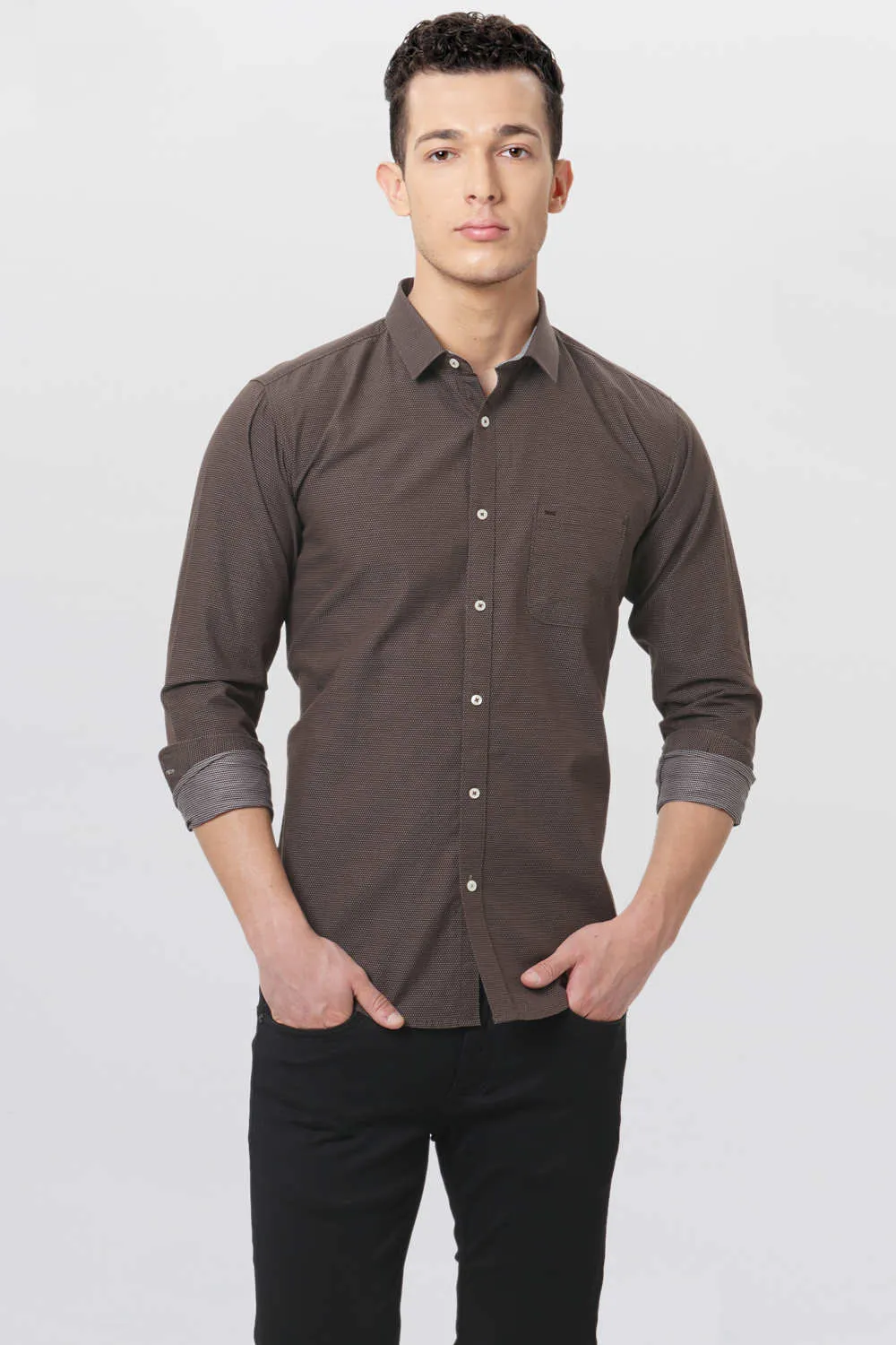 Basics Slim Fit Dobby Shirt