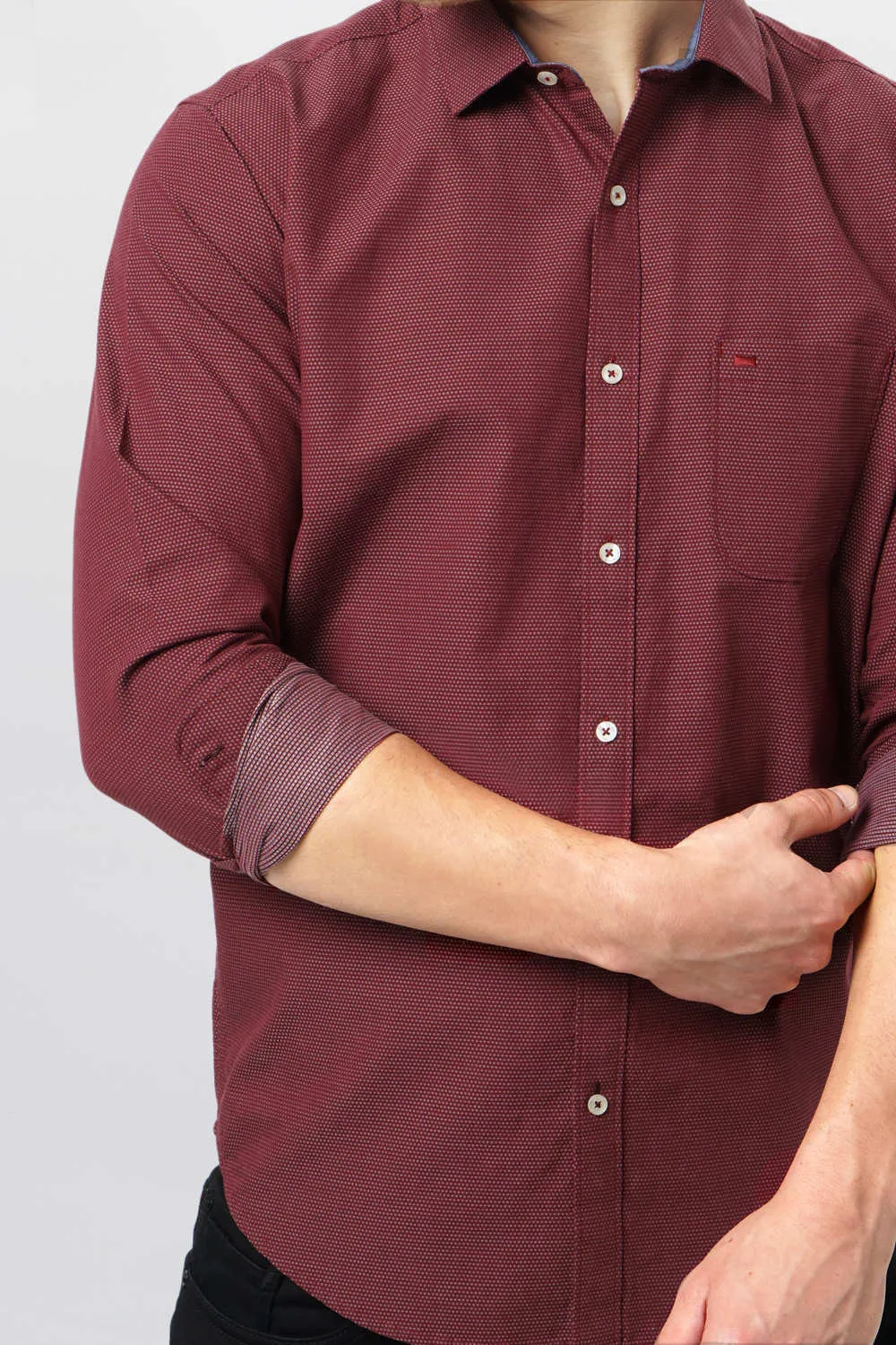 Basics Slim Fit Dobby Shirt