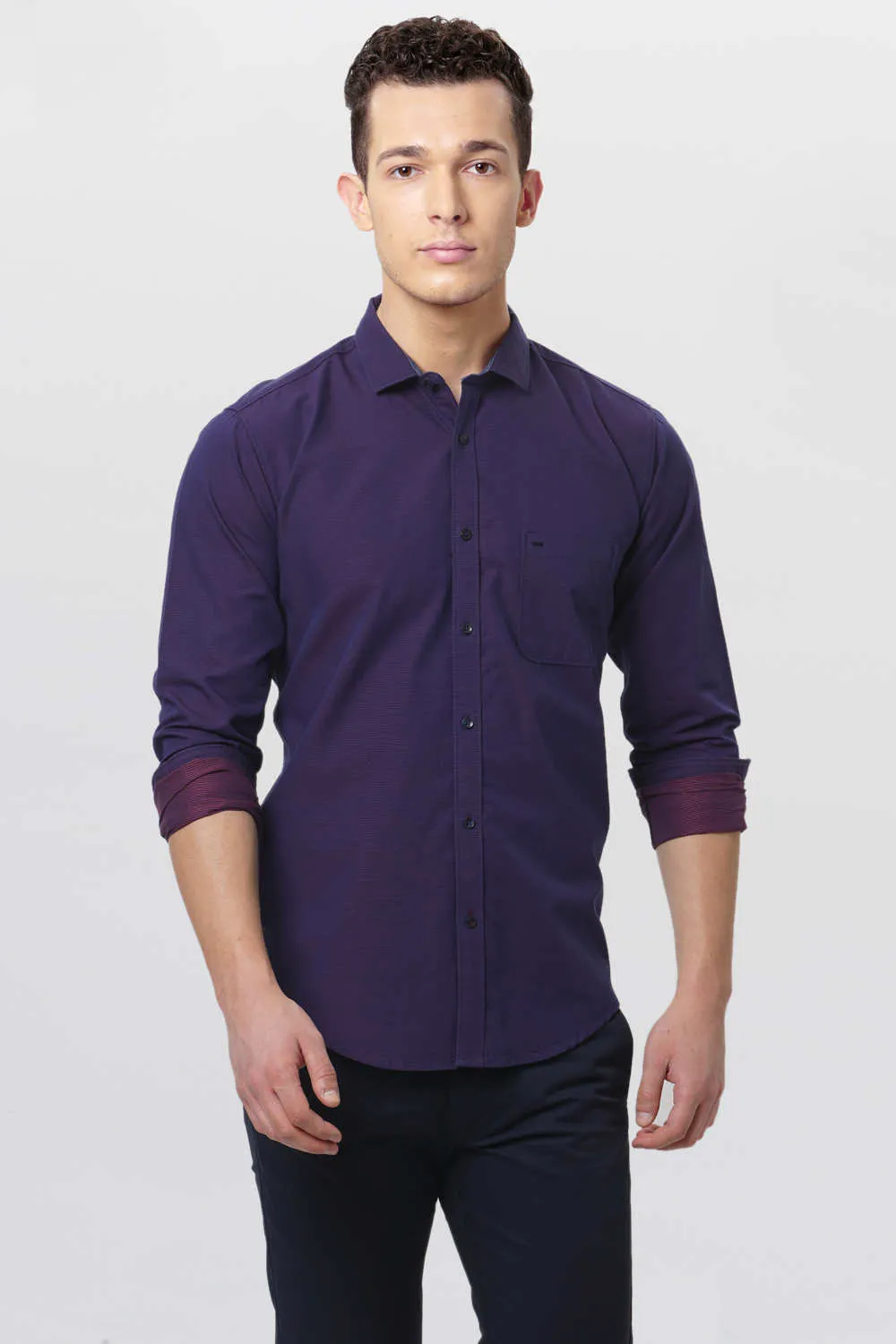 Basics Slim Fit Dobby Shirt