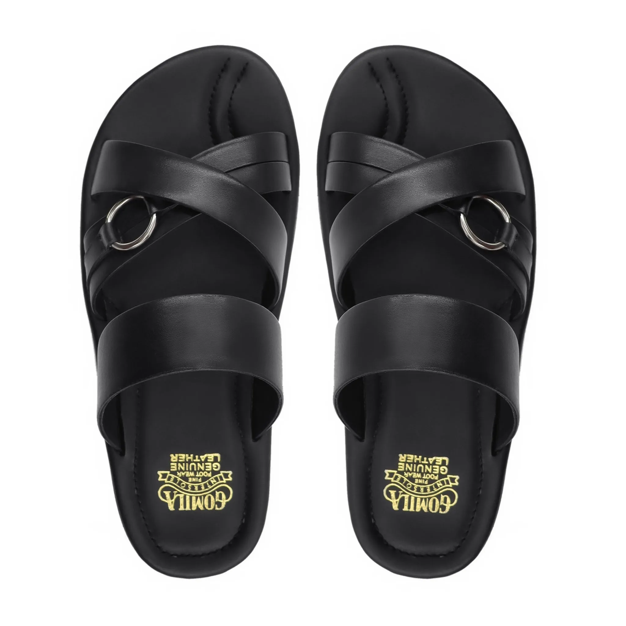 Baxter - Men's Black Calf Leather Sandal