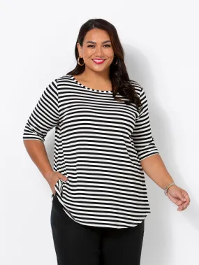 Black and White Stripe Tee