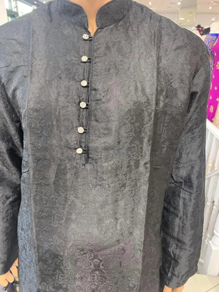 Black Men's Kurta Pyjama