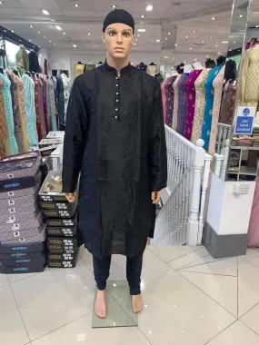 Black Men's Kurta Pyjama