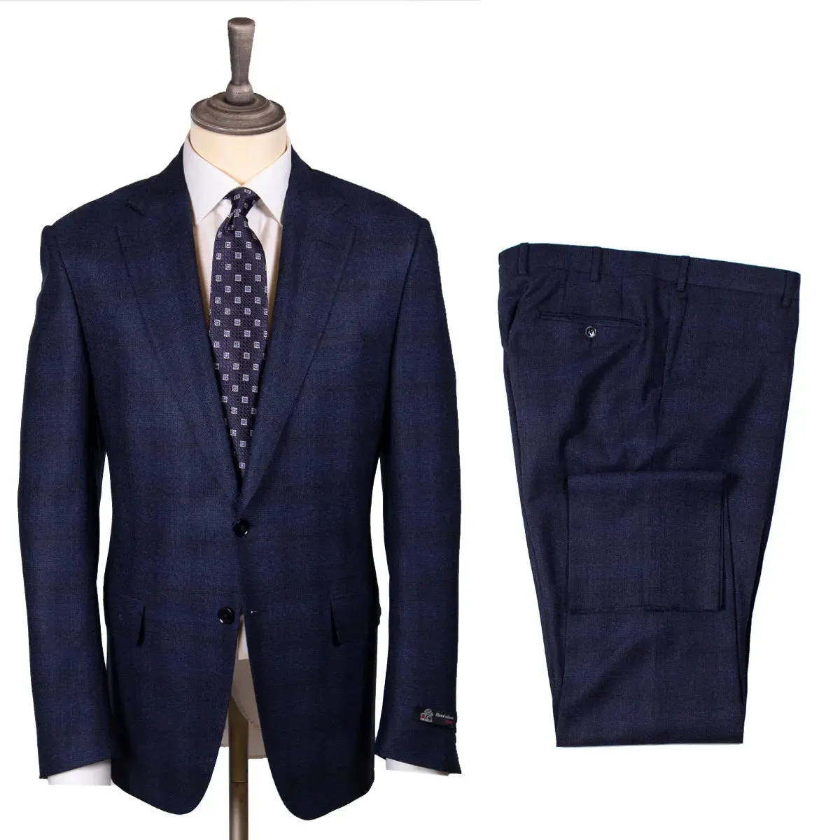 Blue Prince of Wales Check Wool Suit