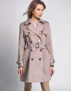 Blush Pink Feminine Trench Coats