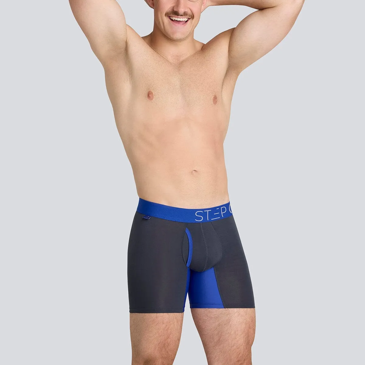 Boxer Brief Fly - Carbon Blue