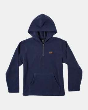 Boys Yukon Quarter Zip Hoodie - Moody Blue