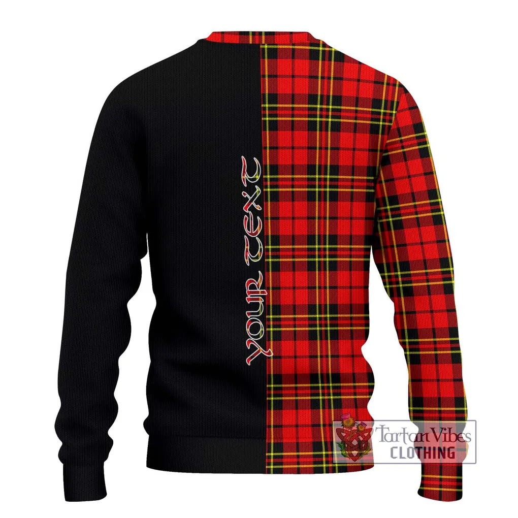 Brodie Modern Tartan Ugly Sweater with Family Crest and Half Of Me Style