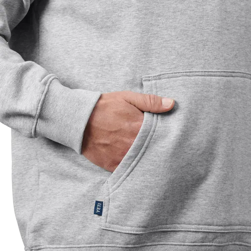 Brushed Fleece Hoodie Pullover Grey