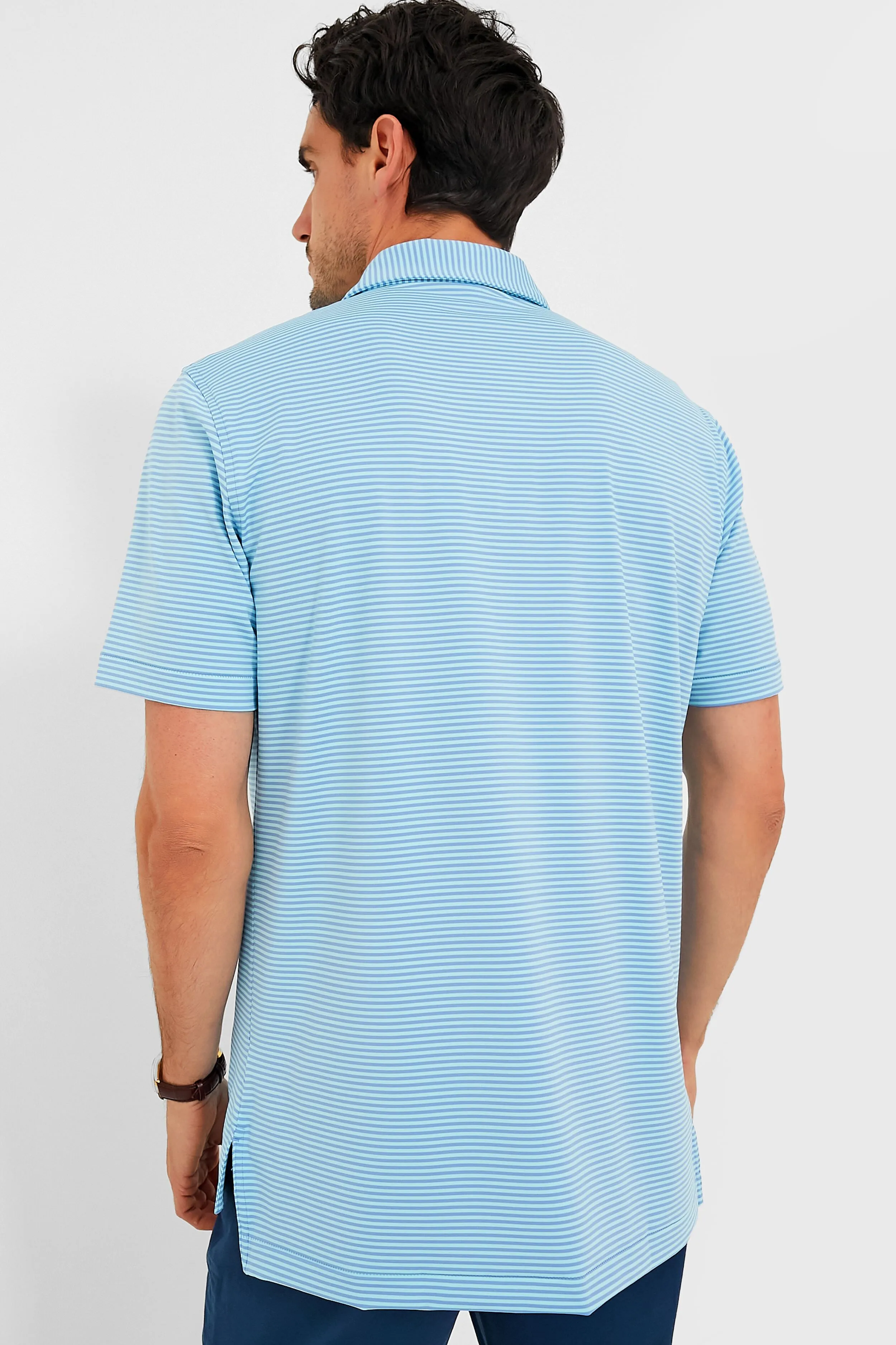 Cabana Blue Bonnet Hales Performance Jersey Polo