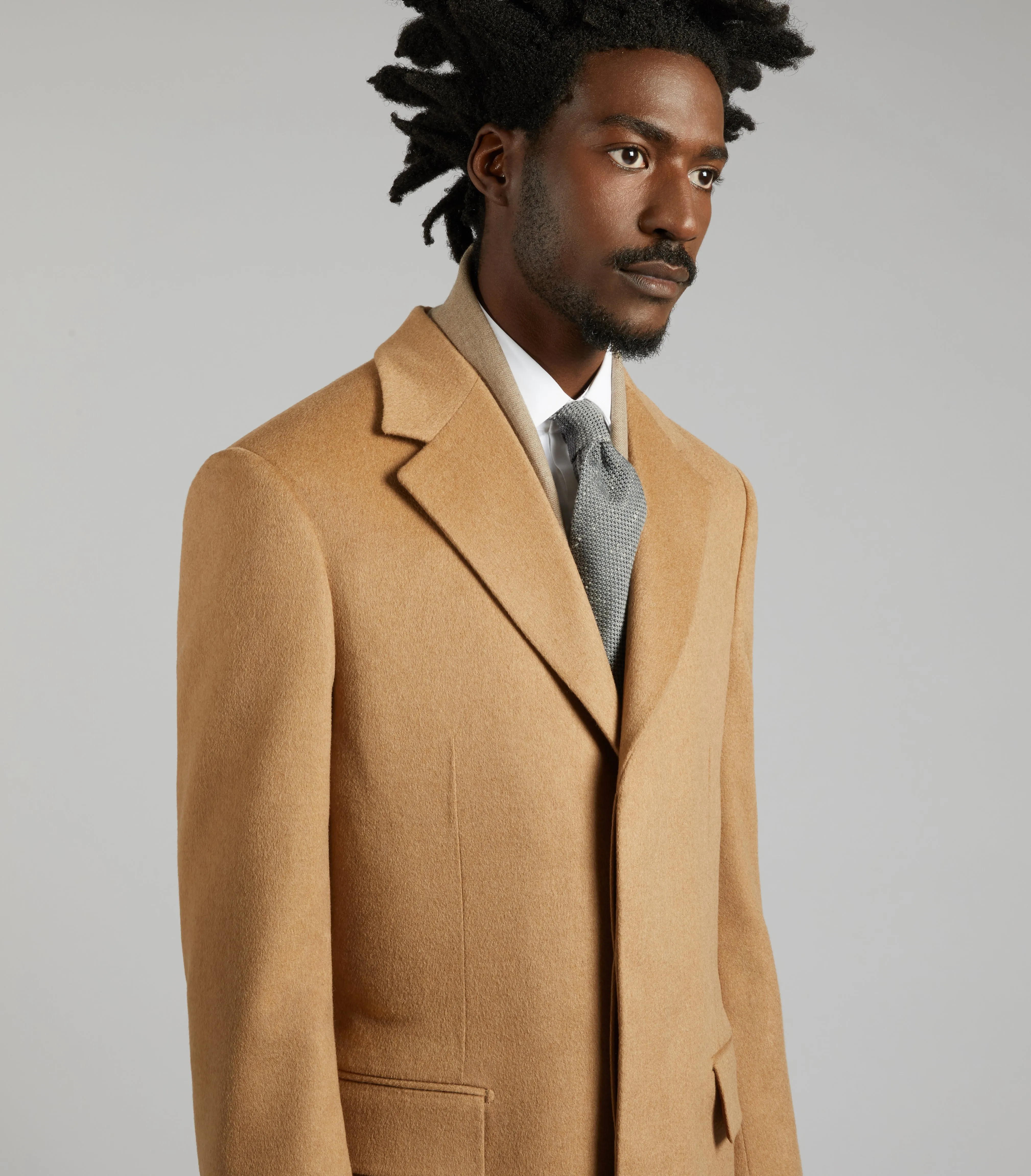 Camelhair Fly Front Overcoat