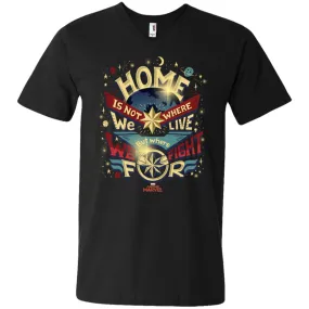 Captain Marvel Home Is What We Fight For Men V-Neck T-Shirt