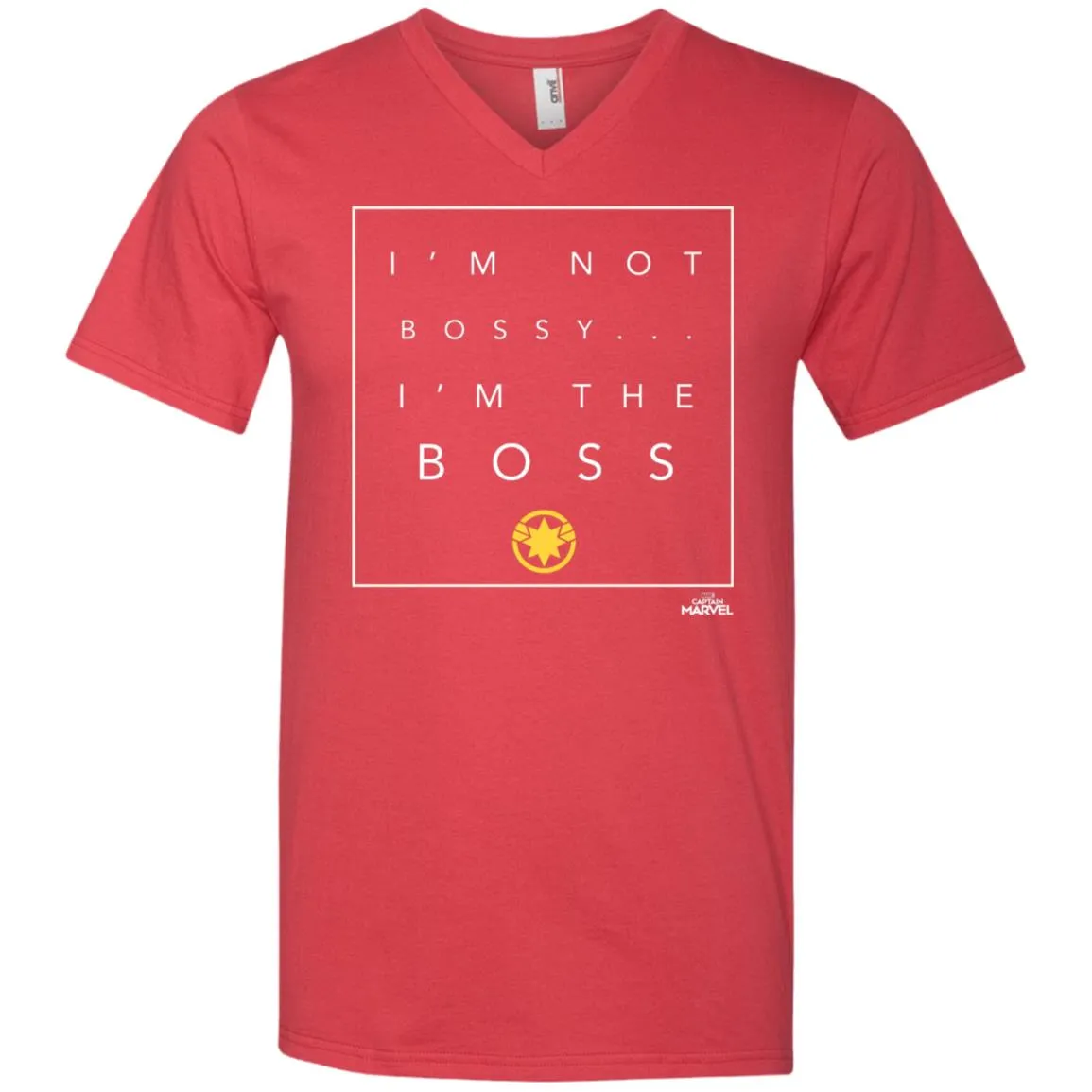 Captain Marvel Not Bossy I'm The Boss Men V-Neck T-Shirt