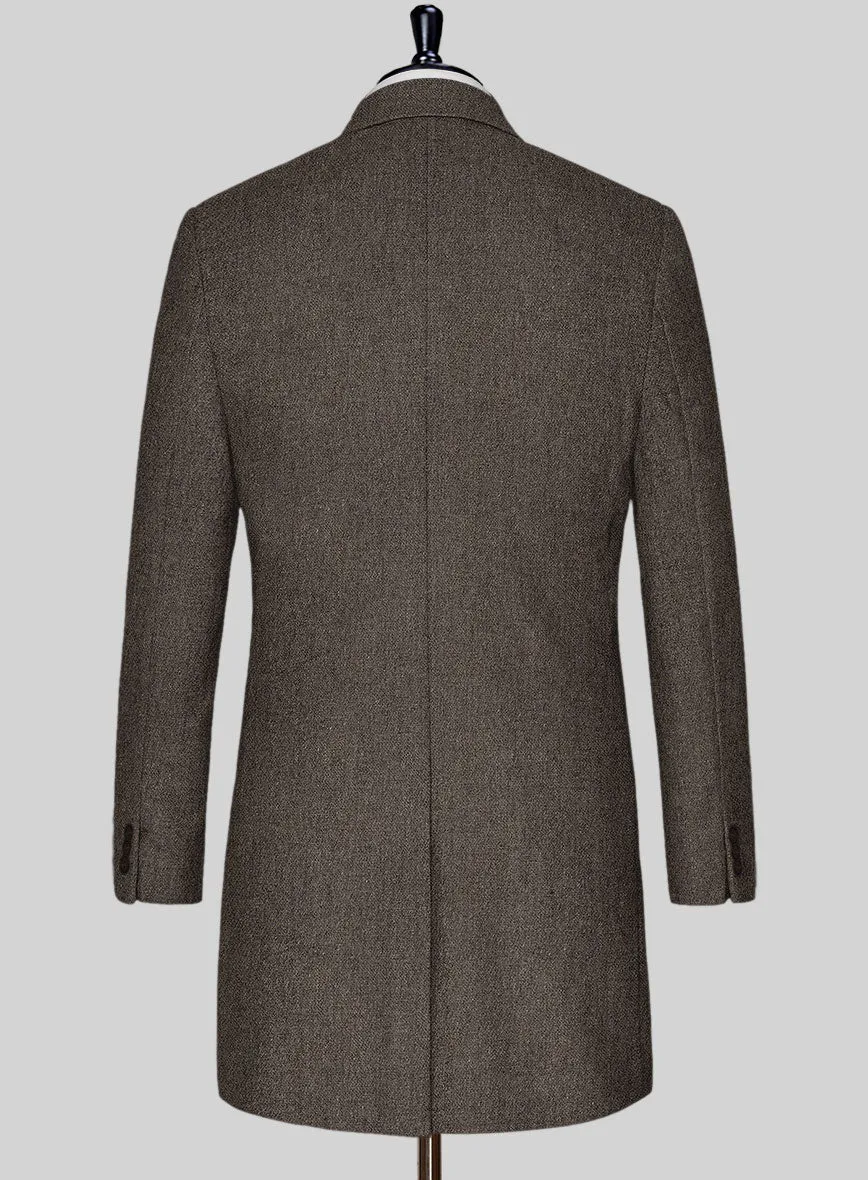 Carre Brown Tweed Overcoat