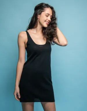 Cashmere Slip Dress in Black