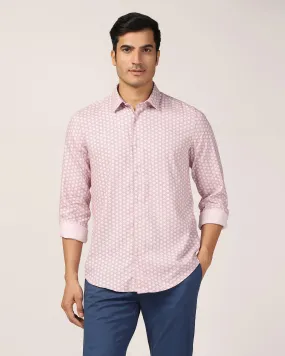 Casual Dusty Pink Printed Shirt - Maken