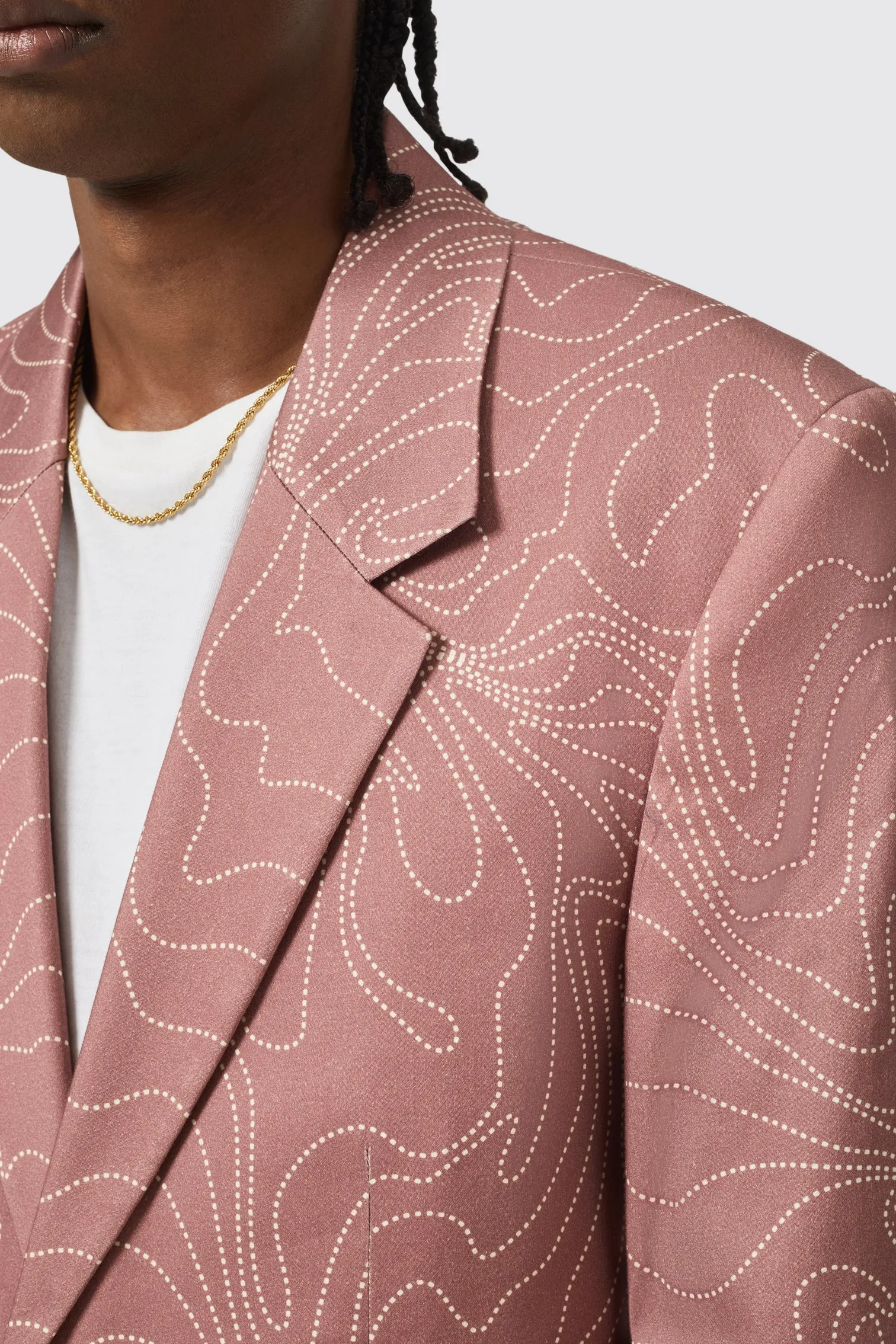 Chielleni Oversized Mulberry Abstract Suit - ARCHIVE