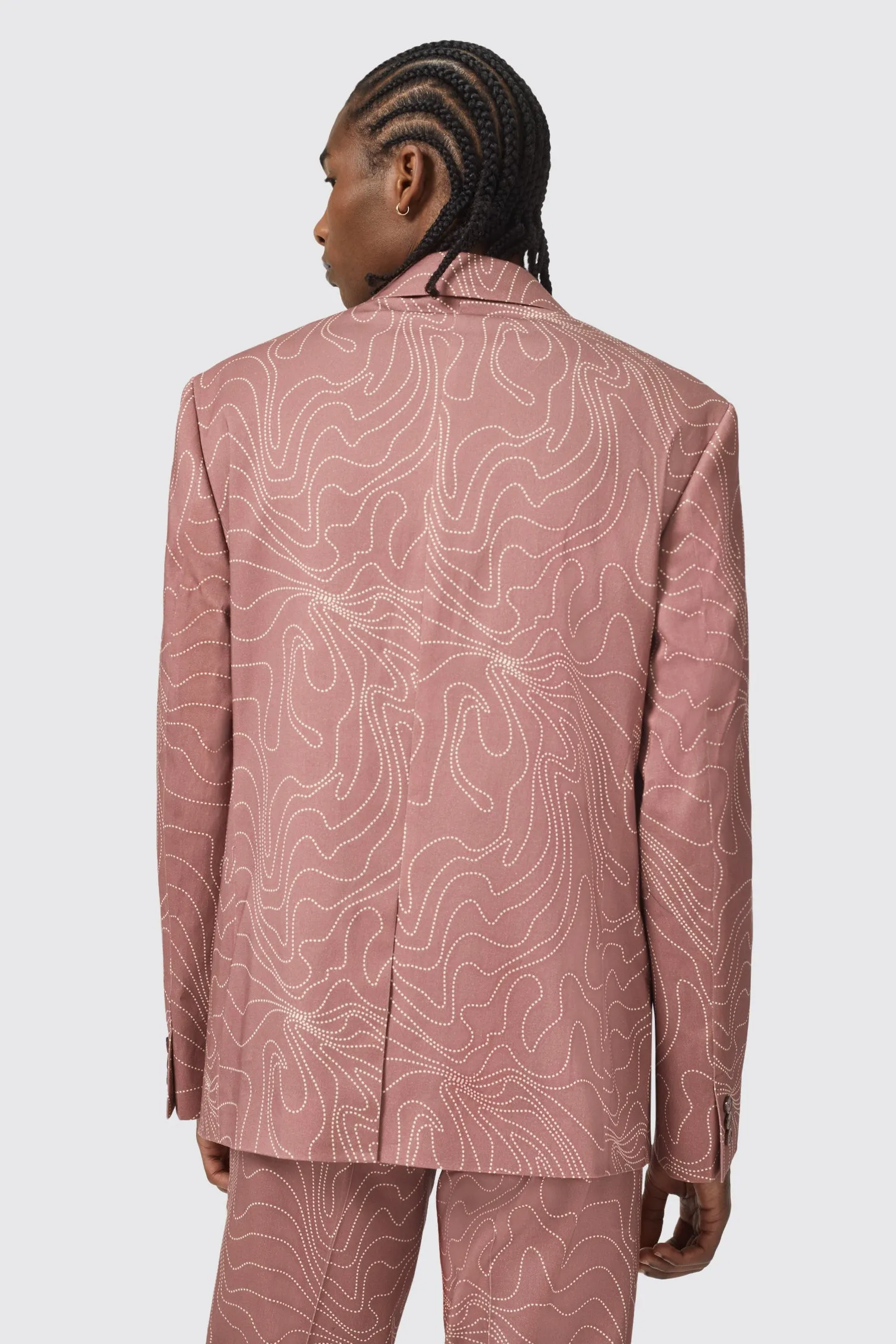 Chielleni Oversized Mulberry Abstract Suit - ARCHIVE