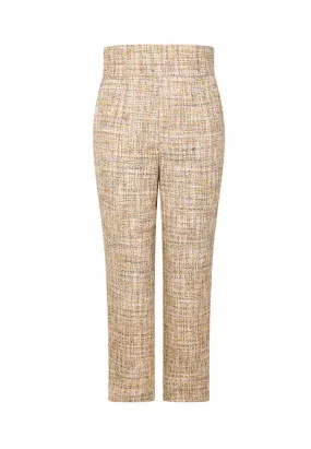 Classic elegant plaid tweed trousers.