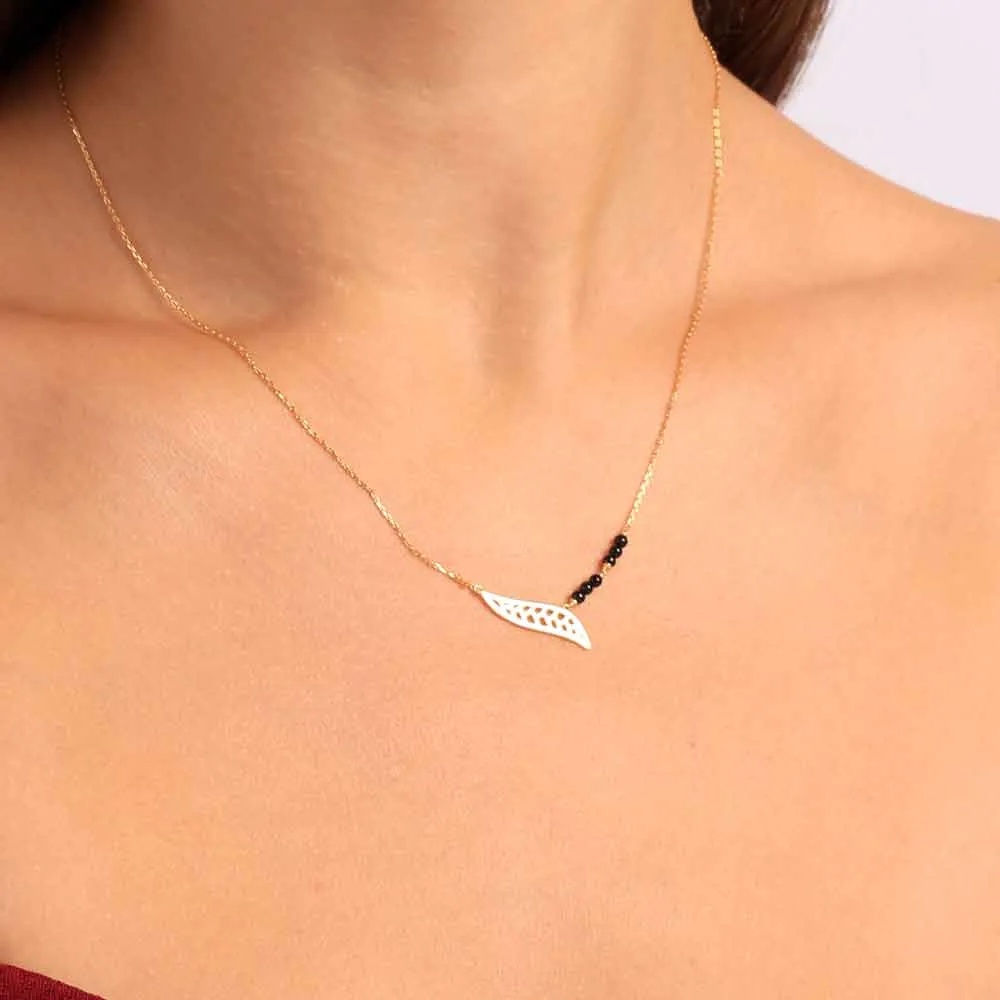 Classic Filigree Leaf Mangalsutra | 18k Gold Vermeil