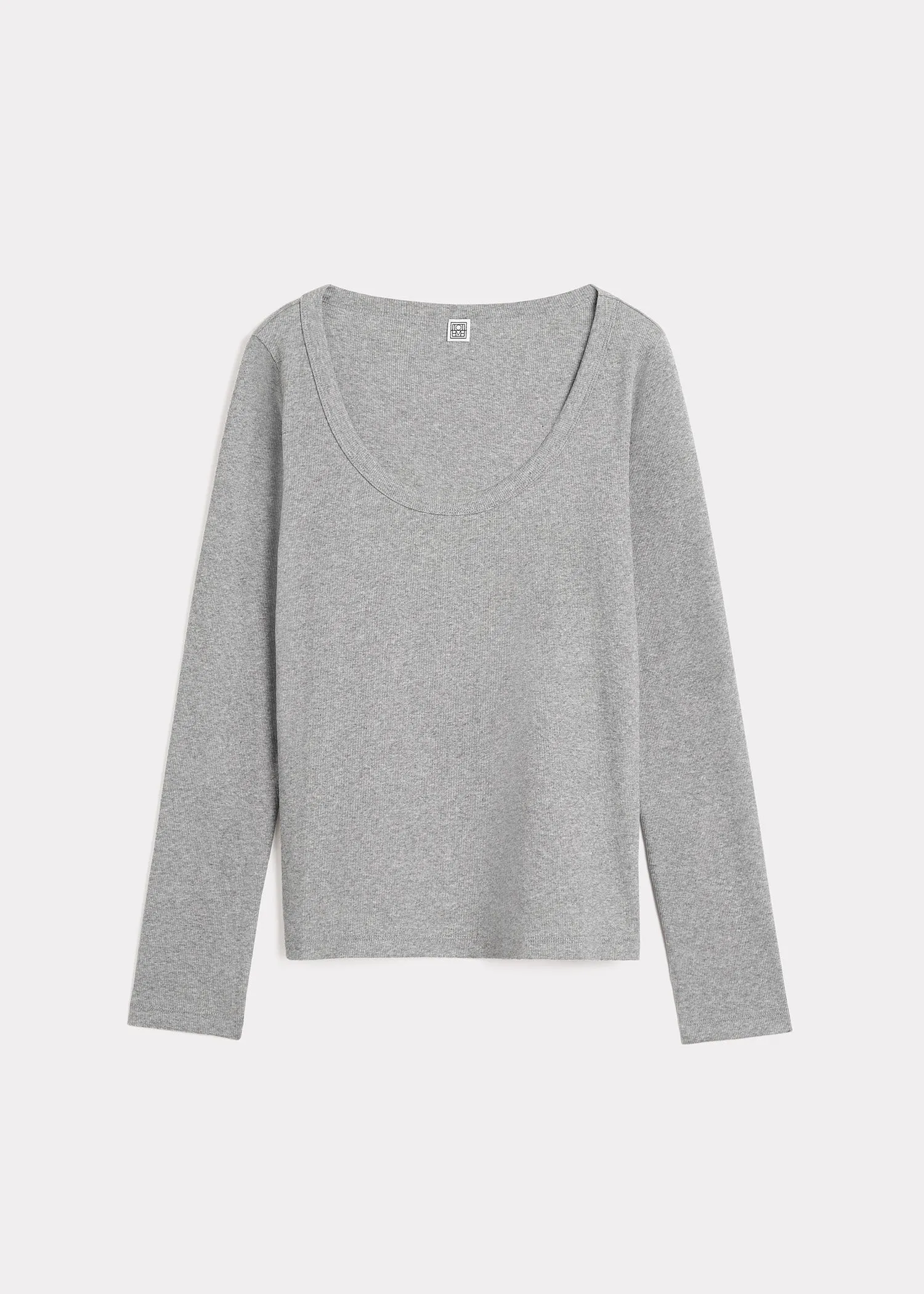 Classic rib top grey melange