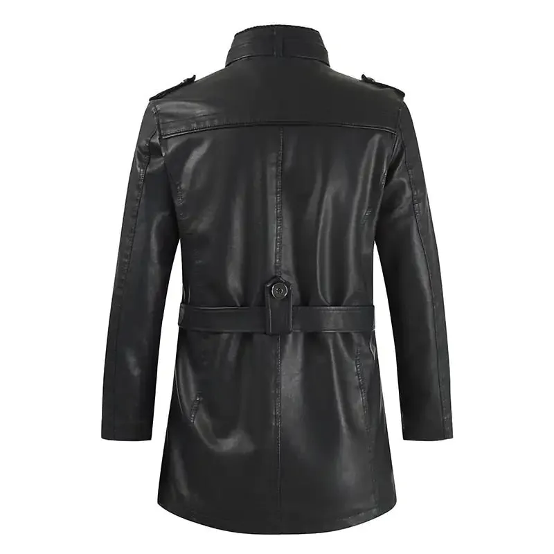 Couro Marselha Leather Overcoat Jacket