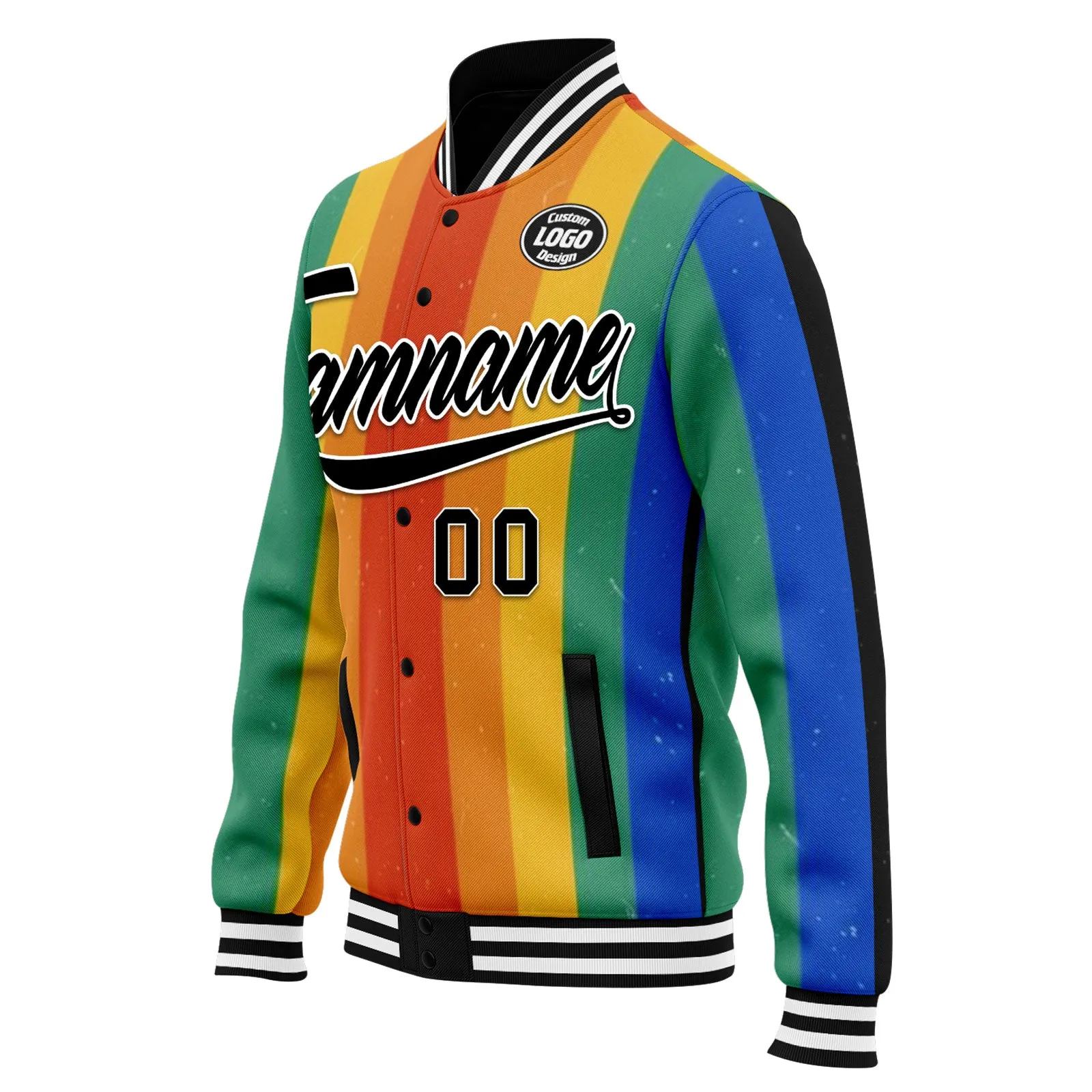 Custom Jacket Bomber Full-Snap Varsity Letterman Personalized Jacket FZ005-D025003-10