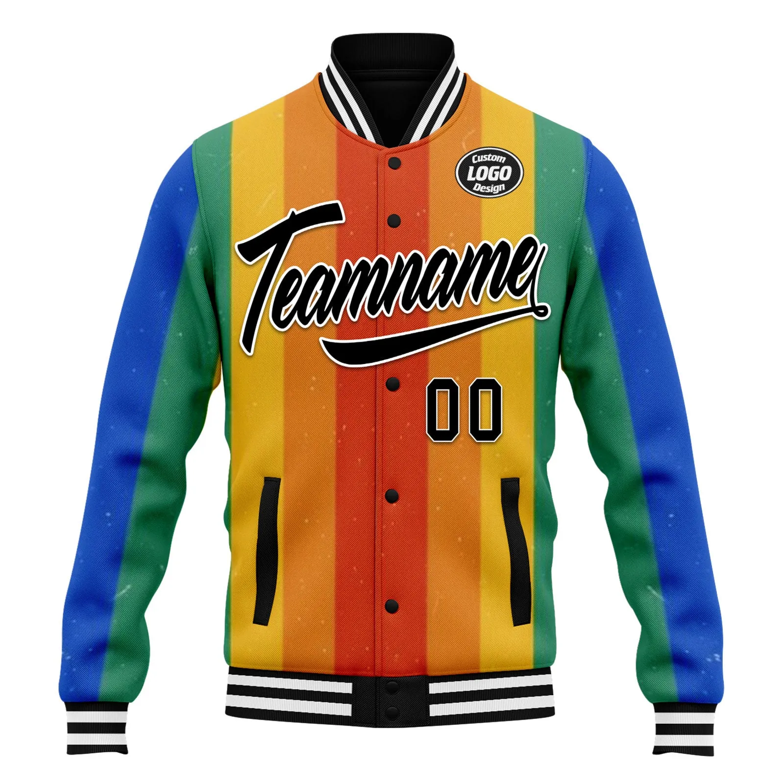 Custom Jacket Bomber Full-Snap Varsity Letterman Personalized Jacket FZ005-D025003-10