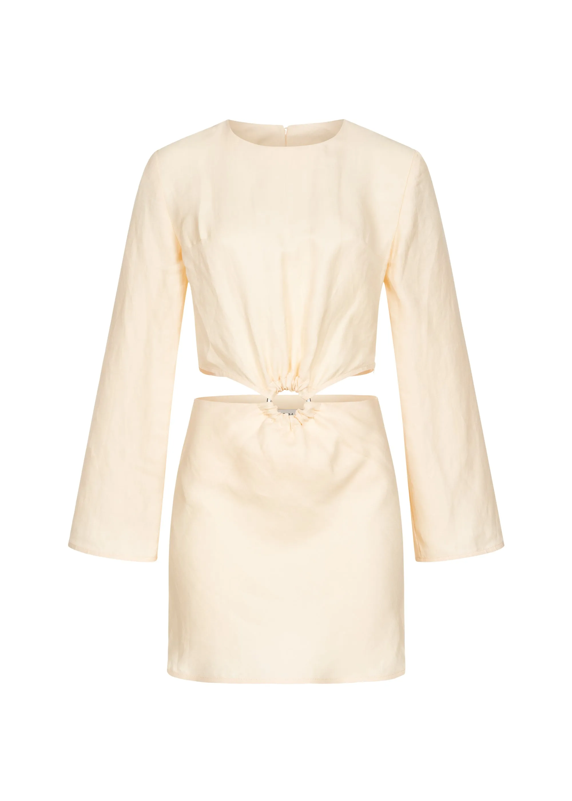 Cut-out mini dress (convertible) - Creme