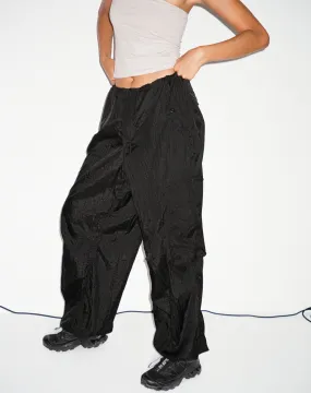 Cuties Wide Leg Cargo Trouser in Black